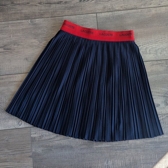 Lacoste Other - Lacoste Kids Pleated Skirt Elastic Waist Tennis Preppy Classic Navy Red 6